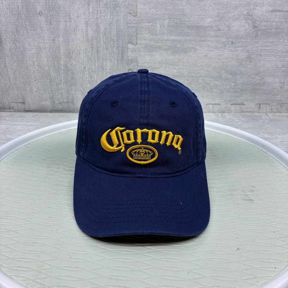 Corona Extra Beer Baseball Hat Mens Navy Blue Cotton Embroidered Logo Alcohol